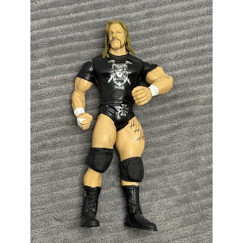 WWE Triple H Jakks Pacific Wrestling Figure Black and Silver